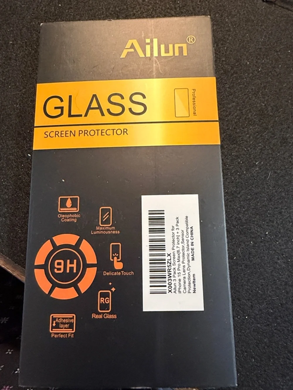 Ailun IPhone 15 3- Pack Tempered Glass Screen Protector
